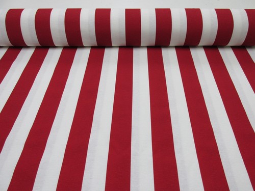 Red white striped - white,
