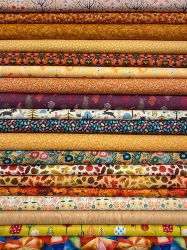 Autumn cotton fabric - fabric, halloween