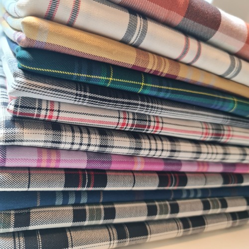 100 cotton material - cotton, tartan