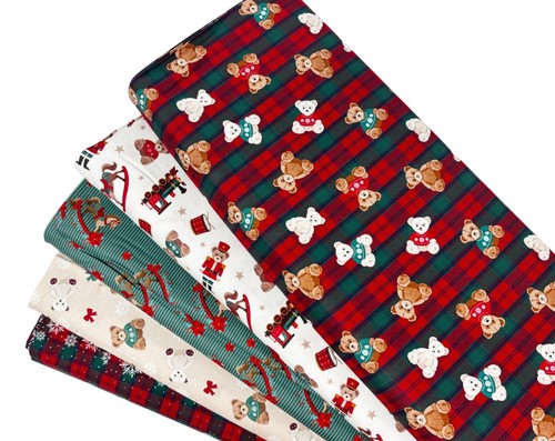 Christmas toybox cotton fabric - christmas,