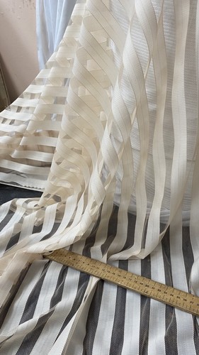 Cream sheer mesh vertical - cream, &