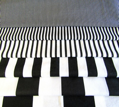 Black white striped - black&white, fabric
