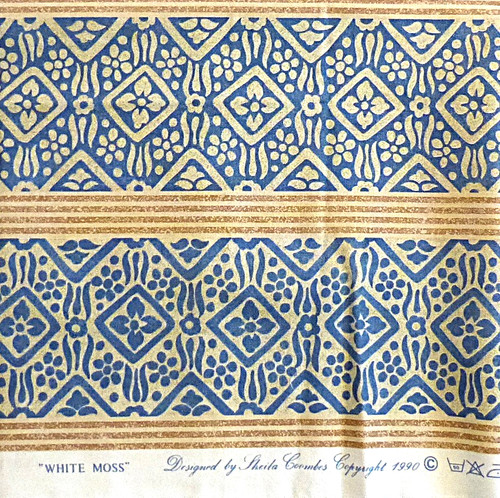 Vintage 1990 blue - , cream