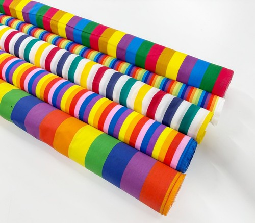Polycotton rainbow fabric - polycotton,