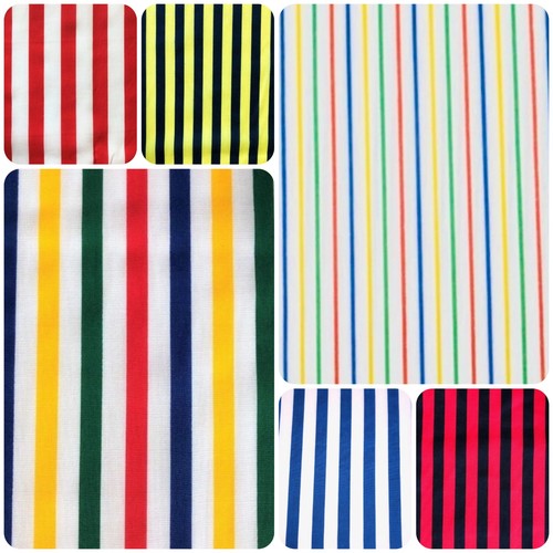 Poly cotton fabric stripe - cotton,