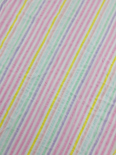 Pastel lurex stripe cotton - pastel,