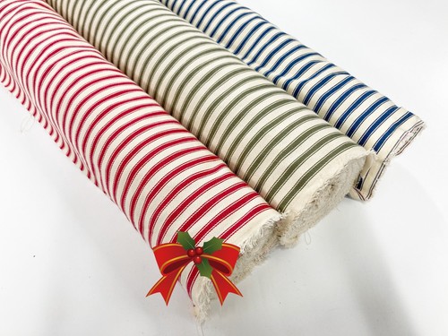 Christmas ticking fabric - ticking,
