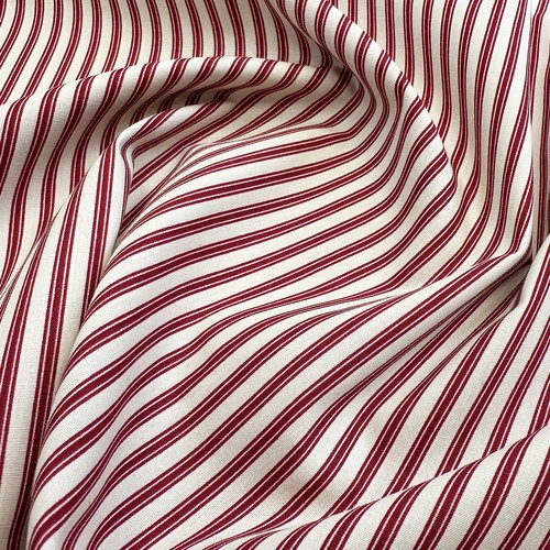 Cotton fabric red ivory - cotton,