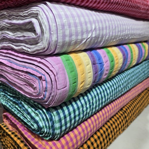 Gingham 100 cotton - cotton, seersucker