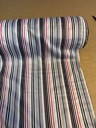 Metres grey stripe cotton - grey,